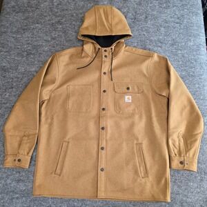 Carhartt Rain Defender Relaxed Fit Fleece Lined Hooded  Jacket Mens XL 105022